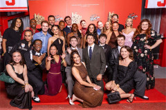 The High School Musical company after the press night at the Troubadour Wembley Park Theatre. Photo by Piers Allardyce