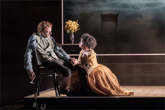Samuel Collings as Sydney Carton and Jordan Loughran as Lucie Manette in A Tale of Two Cities. Photo by Marc Brenner