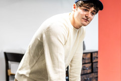 Noah Schnapp in rehearsal for Affluenza at Riverside Studios. Photo by Justine Matthew