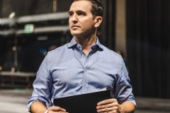 Writer and director Andy Sandberg in rehearsal for Affluenza at Riverside Studios. Photo by Justine Matthew