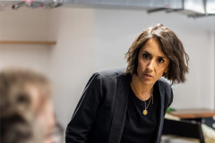 Janette Manrara in rehearsal for Affluenza at Riverside Studios. Photo by Justine Matthew