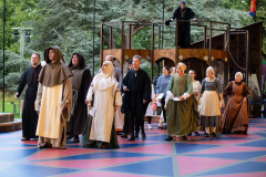 The company of Anne Boleyn: The Musical in procession at Hever Castle, 2025. Photo by Daniel Watson