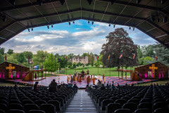 The covered outdoor auditorium for Anne Boleyn: The Musical in the grounds of Hever Castle, 2025. Photo by Daniel Watson