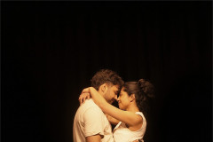 The couple in an embrace. Photo by Deven Ahire
