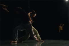 Alex De La Bastide and Dylan Jones in rehearsal for Six Lethargies. Photo by Alex Storey
