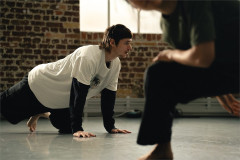 Paris Fitzpatrick in rehearsal for Six Lethargies. Photo by Alex Storey