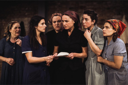 A scene from The Banality of Evil: Hannah Arendt, France, 1940 at the Arcola Theatre. Photo by Alex Brenner