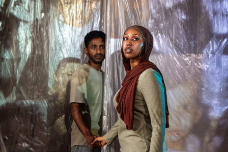 Two performers in Before We Forget at the Bush Theatre