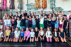The full company of Billy Elliot the Musical in rehearsals for the UK and Ireland tour and West End season