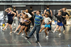 William Gurney (Billy) and the company in rehearsal for Billy Elliot the Musical. Photo by Foteini Christofilopoulou