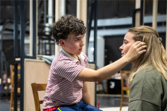 Noah Mannion (Billy) and Natasha J Barnes (Dead Mam) in rehearsal for Billy Elliot the Musical. Photo by Foteini Christofilopoulou