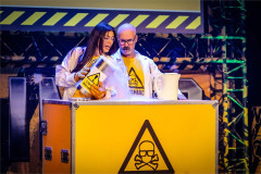 Liquid nitrogen poured on stage in Brainiac Live at the Garrick Theatre. Photo by Danny Kaan