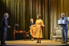 David Robb as The Designer, Jane Asher as The Queen, Laura Main as The Dresser and Matthew Cottle as The Milliner. Photo by Robert Day