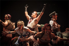 Skylar Astin as the Emcee with the company. Photo by Marc Brenner