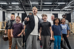 The company of Charlie and the Chocolate Factory in rehearsal at Curve. Photo by Marc Brenner