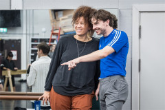 Choreographer Ebony Molina and associate choreographer Dale White in rehearsal for Charlie and the Chocolate Factory. Photo by Marc Brenner