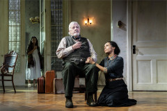 Anastasia Martin, Peter Wight and Vinette Robinson in The Cherry Orchard. Photo by Johan Persson