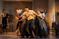 The company of The Cherry Orchard dancing. Photo by Johan Persson