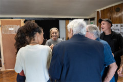 The cast and creative team in rehearsal for The Cherry Orchard. Photo by Johan Persson