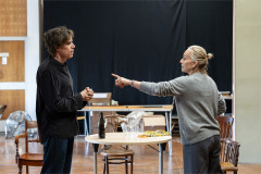 Stephen Mangan and Kristin Scott Thomas in rehearsal for The Cherry Orchard at the Harold Pinter Theatre. Photo by Johan Persson