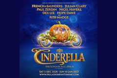 Key art for Cinderella at the London Palladium, 5 December 2026 to 10 January 2027
