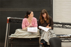 Charlotte Ritchie and Rebecca Humphries in rehearsals for Cloud 9 at the National Theatre. Photo by Johan Persson