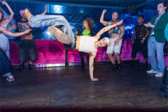 Joshua De La-Garde (centre) and the Club NVRLND company at the launch event. Photo by Piers Allardyce