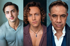 Connor Carson, Glenn Adamson and David Bedella, who play Bram Stoker, Oscar Wilde and Henry Irving in Stoker Wilde