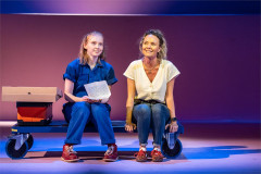 Alex Keenan as Chris Boone and Charlie Brooks as Judy in The Curious Incident of the Dog in the Night-Time. Photo by Johan Persson