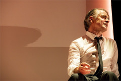 Jens Harzer in the Berliner Ensemble production of De Profundis at the Coronet Theatre