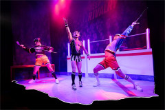 The cast of Deep-Heat Rivalry at The Other Palace Studio. Photo by Mark Senior