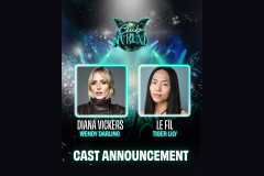 Club NVRLND cast announcement artwork showing Diana Vickers as Wendy Darling and Le Fil as Tiger Lily