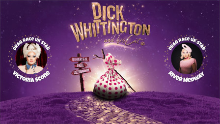 Artwork for Dick Whittington and His Cat at the King’s Head Theatre, with Victoria Scone and River Medway
