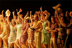 The Royal Opera Chorus in Damiano Michieletto's production of Carmen at the Royal Opera House in 2024. Photo by Camilla Greenwell