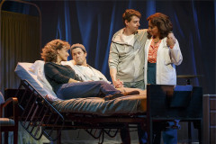 Betsy Wolfe, Andrew Rannells, Christian Borle and Tracie Thoms in Falsettos, 2016. Photo by Joan Marcus