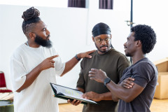 Director Daniel Bailey and Simon-Anthony Rhoden in rehearsals for Fences. Photo by Tyler Fayose