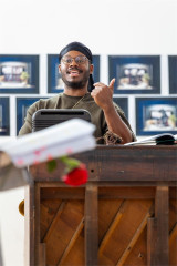 Simon-Anthony Rhoden in rehearsals for Fences. Photo by Tyler Fayose