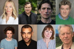 The company of For the Love of Miss Lucy: Victoria Smurfit, Jeremy Swift, Morgan Watkins, Harry Peacock, Luke Rollason, Bailey Patrick, Sally Rogers and Stephen Boxer