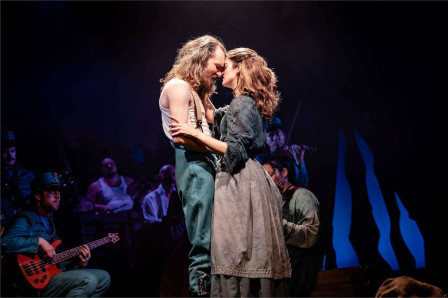 Brenock O’Connor as Woyzeck with Marie in Franz &amp; Marie at Charing Cross Theatre. Photo by Danny Kaan