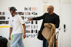 Director Kwame Owusu and Oliver Alvin-Wilson in rehearsals for Ghosts at Jermyn Street Theatre. Photo by Alex Brenner