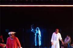Hannah Akhalu, Tara Tijani and Sewa Zamba in Girls. Photo by Helen Murray