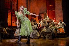 Danielle de Niese and the cast in Hadestown. Photo by Brinkhoff-Moegenburg