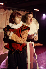 Mary Higgins as Hamlet and Ell Potter as Gertrude in HAM at Soho Theatre. Photo by Jonny Ruff