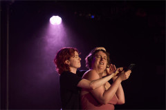 Mary Higgins and Ell Potter in HAM at Soho Theatre. Photo by Jonny Ruff