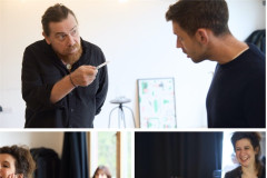Rehearsals for Holy Fool at Park Theatre. Photo by Mark Douet