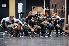 The company of The Hunger Games: On Stage in rehearsal. Photo by Danny Kaan