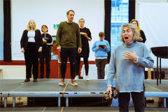 The cast of ENO’s Iphigénie en Tauride in rehearsal. Photo by Helen Murray