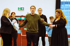 The company rehearsing ENO’s Iphigénie en Tauride. Photo by Helen Murray