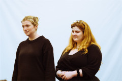 Amy Holyland and Olivia Rose Tringham in rehearsal for ENO’s Iphigénie en Tauride. Photo by Helen Murray
