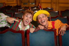 Louis Hearsey as Jack Trott and Steve Royle as Silly Simon in the stalls at Blackpool Grand Theatre